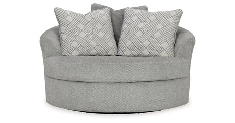 Casselbury Cement Oversized Swivel Accent Chair from Ashley - Luna Furniture