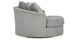 Casselbury Cement Oversized Swivel Chair and Ottoman from Ashley Furniture - Luna Furniture