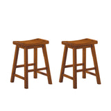 Saddleback Black Counter Height Stool, Set of 2 from Homelegance - Luna Furniture