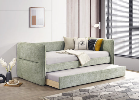 Philipa Light Green Daybed with Trundle from Crown Mark - Luna Furniture