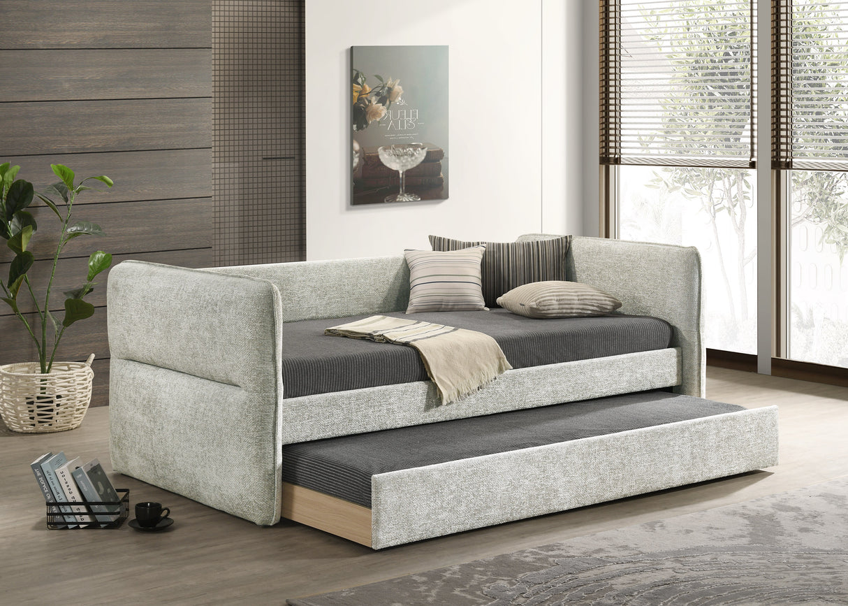 Philipa Light Gray Daybed with Trundle from Crown Mark - Luna Furniture