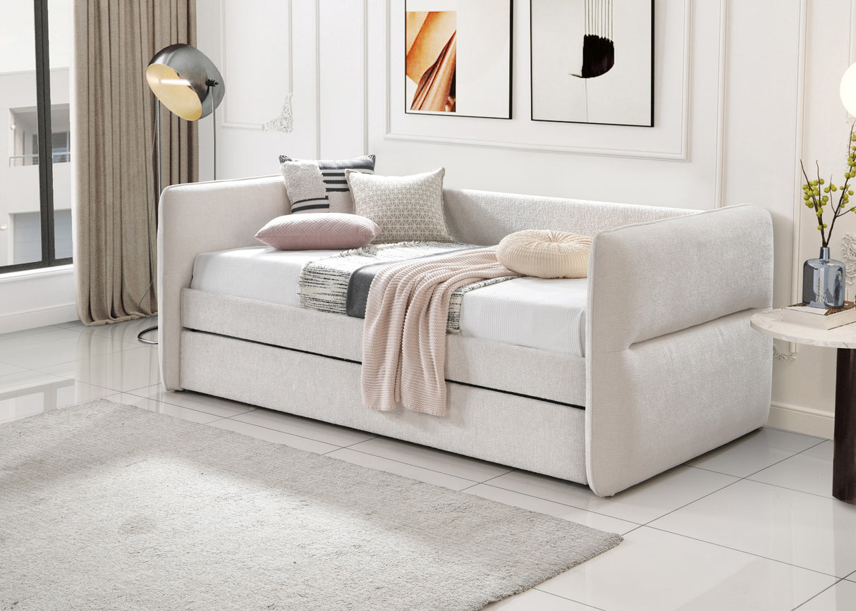 Philipa Oatmeal Twin Daybed with Trundle