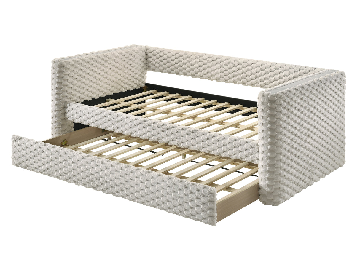 Brielle Dove Daybed with Trundle from Crown Mark - Luna Furniture