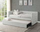 Trina Dove Gray Twin Daybed with Trundle