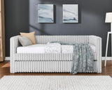 Hailey Light Gray Daybed with Trundle from Crown Mark - Luna Furniture