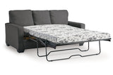 Rannis Pewter Full Sofa Sleeper and Recliner from Ashley - Luna Furniture