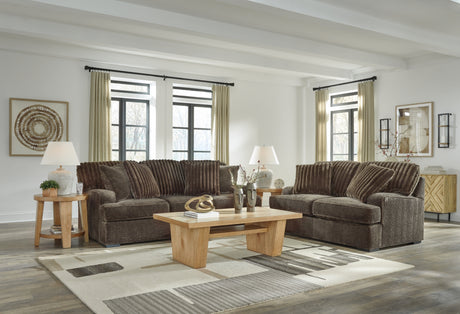 Kristiland Coffee Table with 2 End Tables in Light Brown from Ashley - Luna Furniture