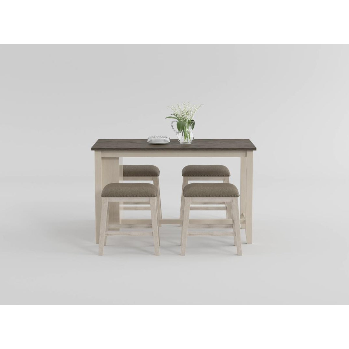 Timbre Whitewash Counter Height Chair, Set of 2 from Homelegance - Luna Furniture