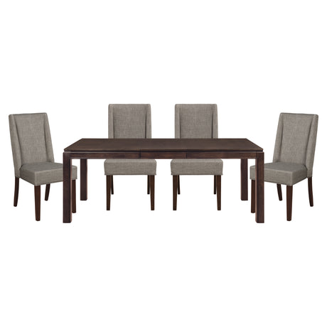 Kavanaugh Dark Brown 5-Piece 78" Extendable Dining Table from Homelegance - Luna Furniture