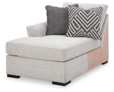 Koralynn Stone Left-Arm Facing Corner Chaise from Ashley Furniture - Luna Furniture