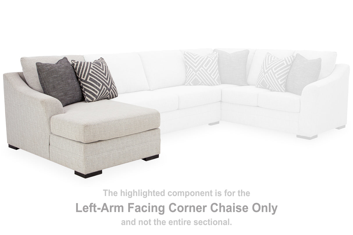 Koralynn Stone Left-Arm Facing Corner Chaise from Ashley Furniture - Luna Furniture