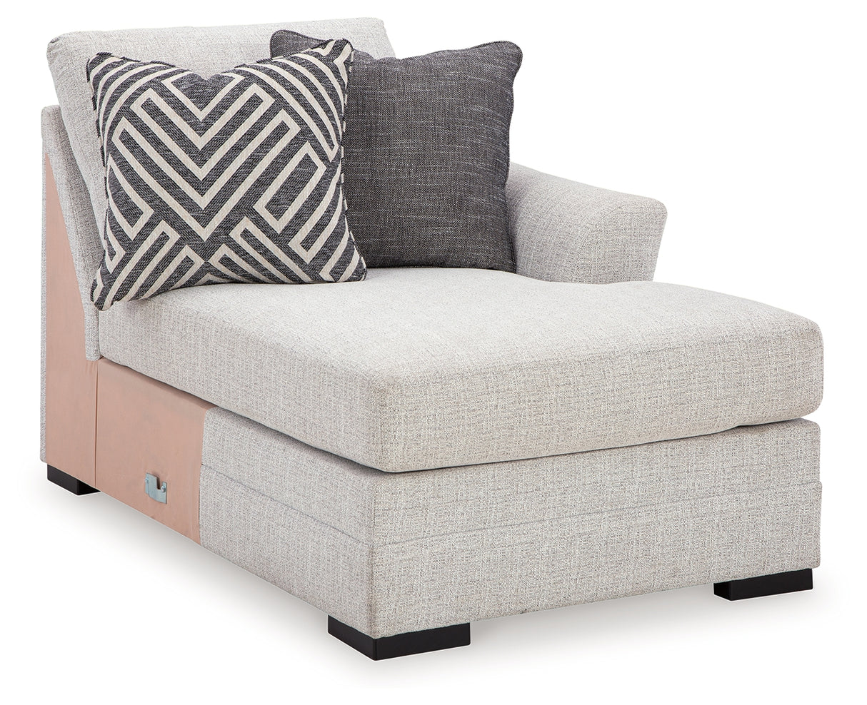 Koralynn Stone Right-Arm Facing Corner Chaise from Ashley Furniture - Luna Furniture