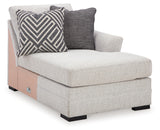 Koralynn Stone Right-Arm Facing Corner Chaise from Ashley Furniture - Luna Furniture