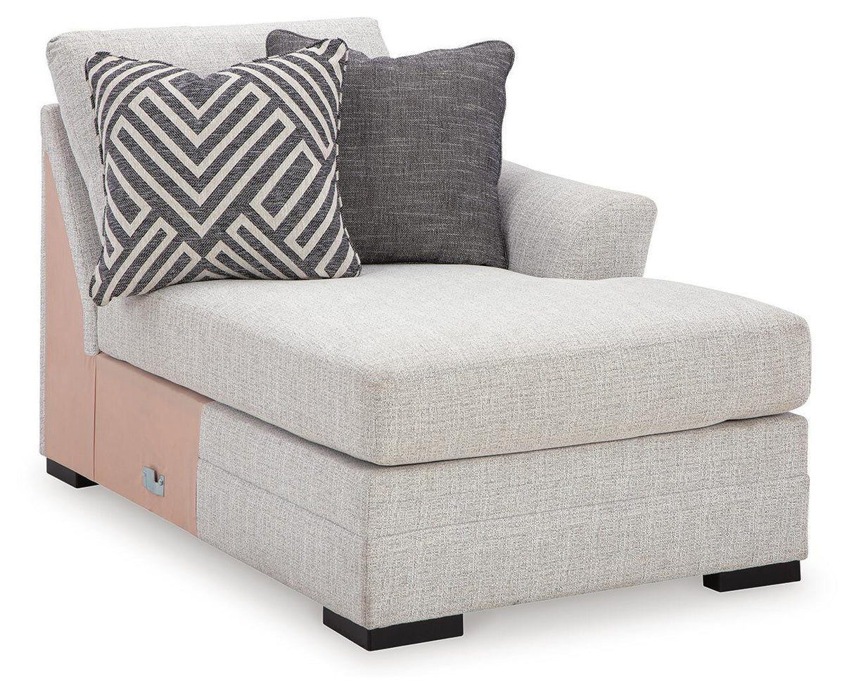 Koralynn Stone Right-Arm Facing Corner Chaise from Ashley Furniture - Luna Furniture