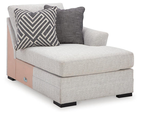 Koralynn Stone Right-Arm Facing Corner Chaise from Ashley Furniture - Luna Furniture