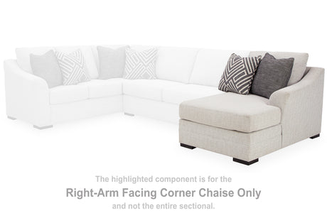 Koralynn Stone Right-Arm Facing Corner Chaise from Ashley - Luna Furniture
