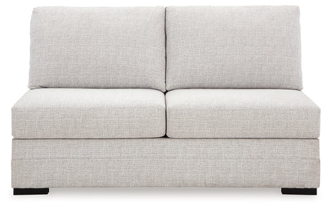 Koralynn Stone Armless Loveseat from Ashley - Luna Furniture