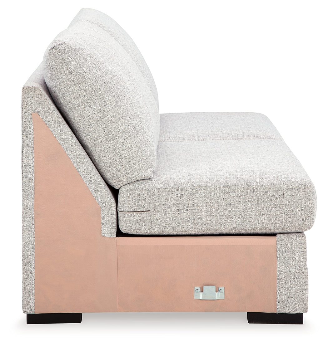 Koralynn Stone Armless Loveseat from Ashley Furniture - Luna Furniture