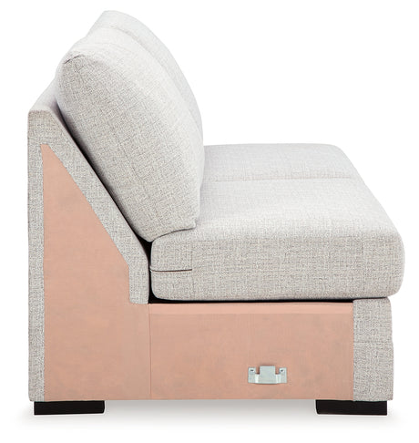 Koralynn Stone Armless Loveseat from Ashley - Luna Furniture