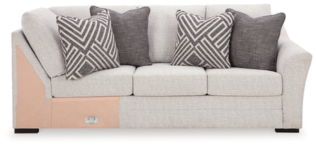 Koralynn Stone Right-Arm Facing Sofa with Corner Wedge from Ashley - Luna Furniture
