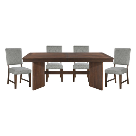 Franco Walnut/Gray Dining Set from Homelegance - Luna Furniture