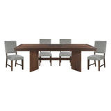 Franco Walnut/Gray 7-Piece 94" Extendable Dining Set from Homelegance - Luna Furniture