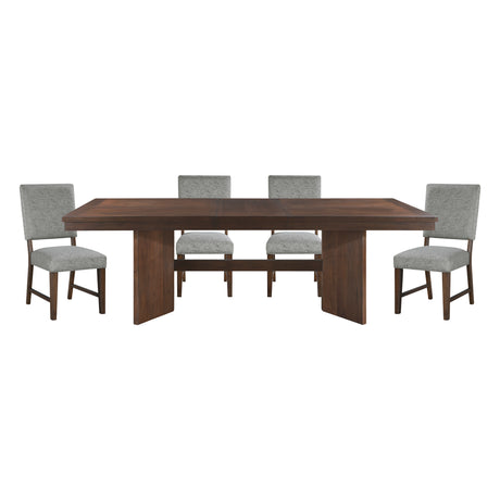 Franco Walnut/Gray 7-Piece 94" Extendable Dining Set from Homelegance - Luna Furniture