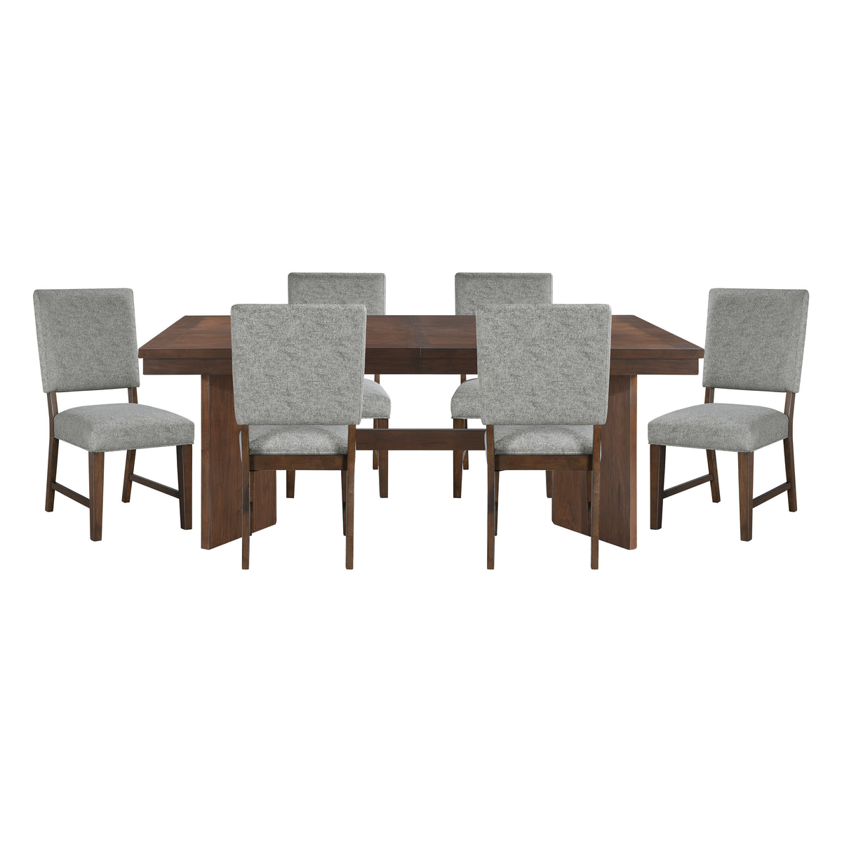 Franco Walnut/Gray 9-Piece 94" Extendable Dining Set