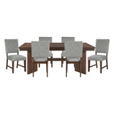 Franco Walnut/Gray 9-Piece 94" Extendable Dining Set