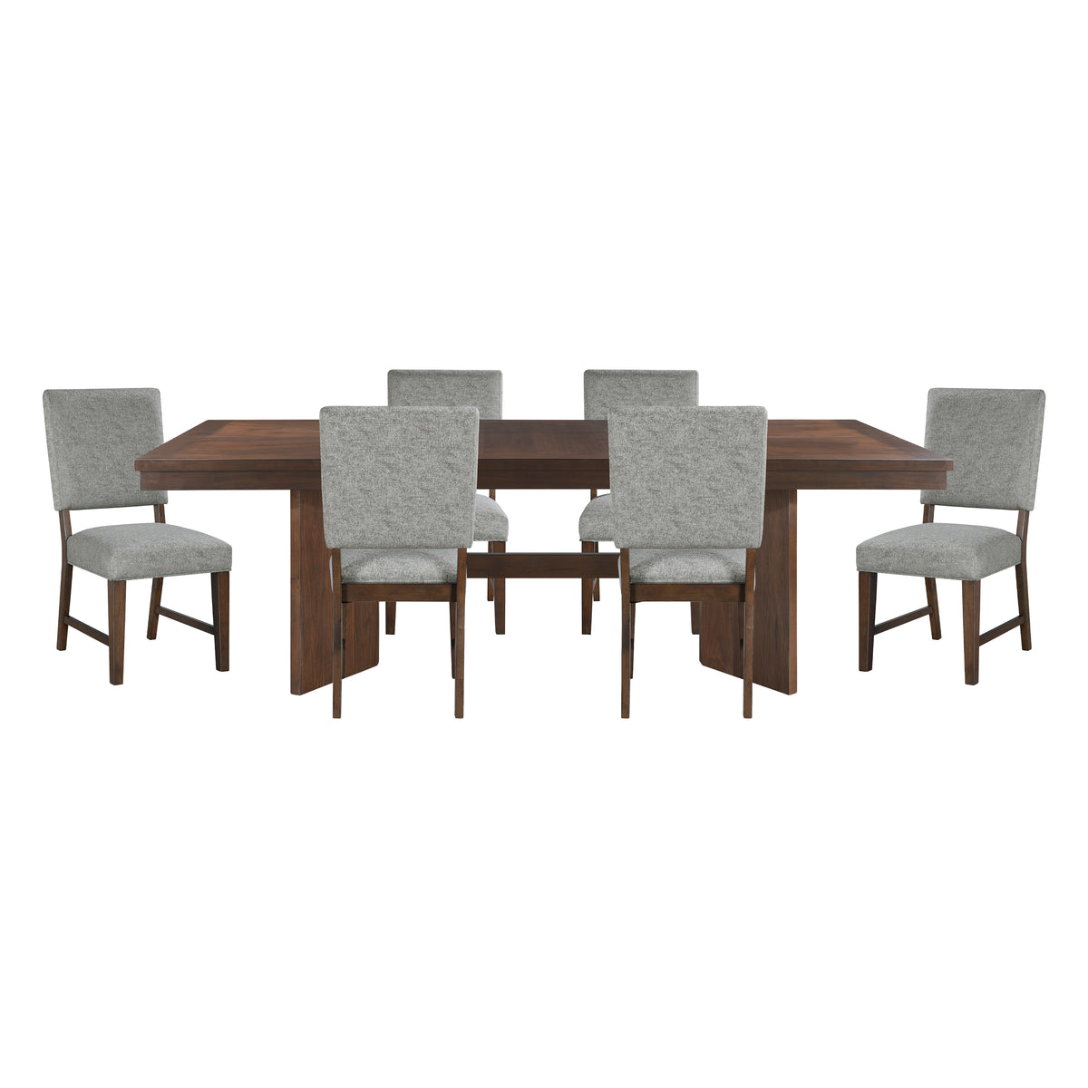 Franco Walnut/Gray 9-Piece 94" Extendable Dining Set