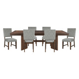 Franco Walnut/Gray 9-Piece 94" Extendable Dining Set