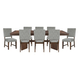 Franco Walnut/Gray 6-Piece 94" Extendable Dining Set with Bench from Homelegance - Luna Furniture
