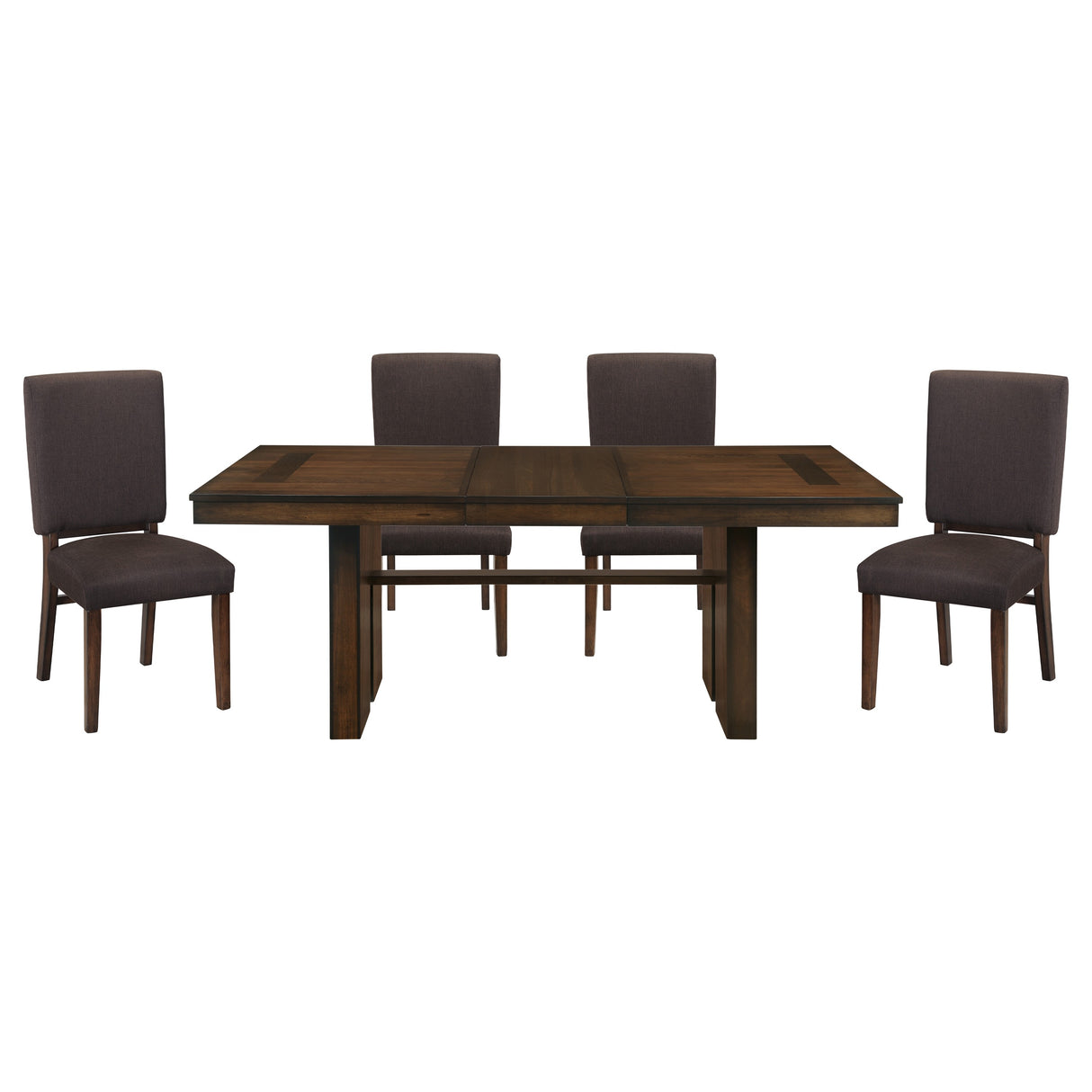 Sedley Walnut/Rustic 5-Piece Extendable Dining Set from Homelegance - Luna Furniture