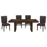 Sedley Walnut/Rustic 5-Piece Extendable Dining Set from Homelegance - Luna Furniture