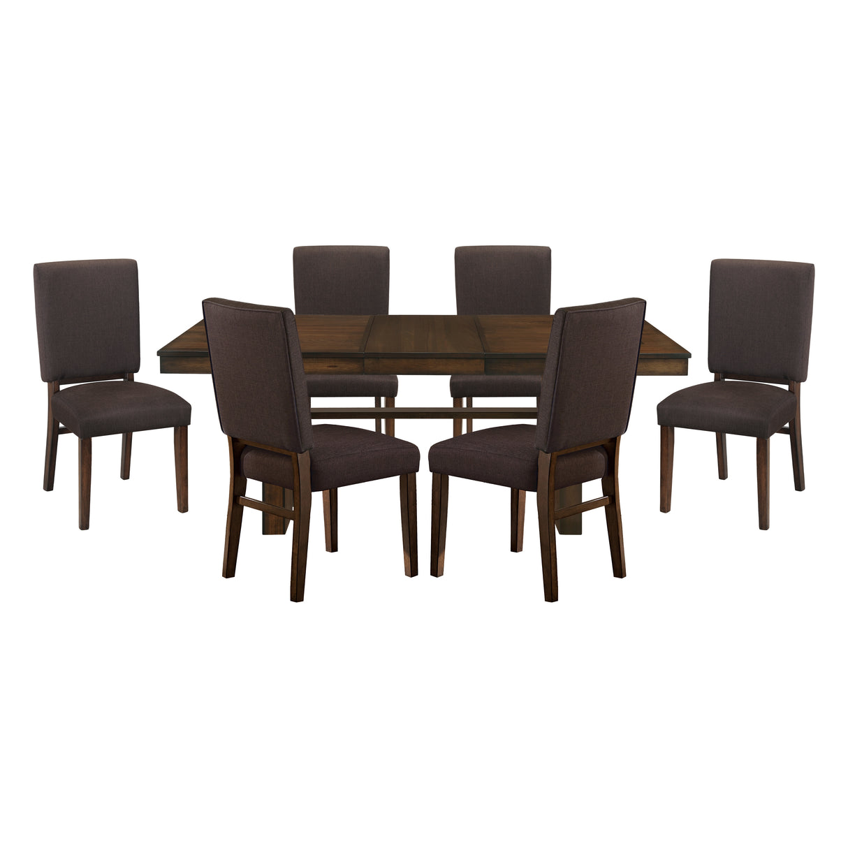 Sedley Walnut/Rustic 7-Piece Extendable Dining Set from Homelegance - Luna Furniture