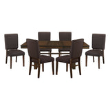 Sedley Walnut/Rustic 7-Piece Extendable Dining Set from Homelegance - Luna Furniture