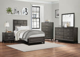 Davi Gray Twin Panel Bed from Homelegance - Luna Furniture