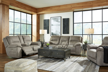 Next-Gen Gaucho Putty Power Reclining Sofa and Loveseat from Ashley Furniture - Luna Furniture