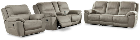 Next-Gen Gaucho Putty Power Reclining Sofa and Loveseat from Ashley Furniture - Luna Furniture