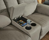 Next-Gen Gaucho Putty Power Reclining Loveseat with Console from Ashley Furniture - Luna Furniture