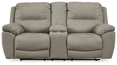 Next-Gen Gaucho Putty Reclining Loveseat with Console from Ashley Furniture - Luna Furniture
