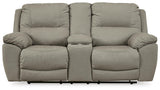 Next-Gen Gaucho Putty Power Reclining Loveseat with Console from Ashley Furniture - Luna Furniture