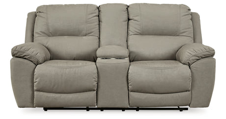 Next-Gen Gaucho Putty Power Reclining Loveseat with Console from Ashley Furniture - Luna Furniture