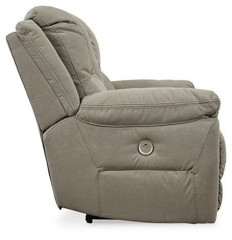 Next-Gen Gaucho Putty Power Reclining Loveseat with Console from Ashley Furniture - Luna Furniture