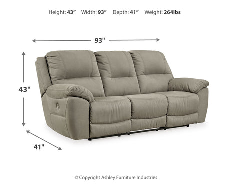 Next-Gen Gaucho Putty Power Reclining Sofa from Ashley - Luna Furniture