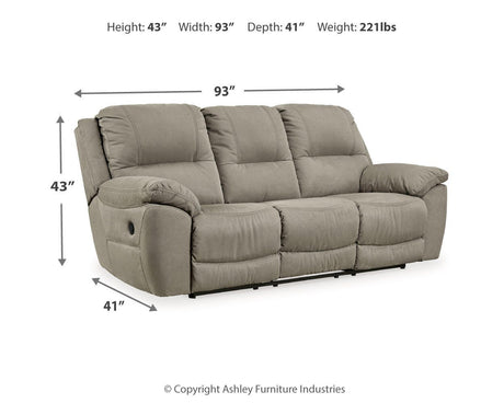Next-Gen Gaucho Putty Reclining Sofa from Ashley - Luna Furniture