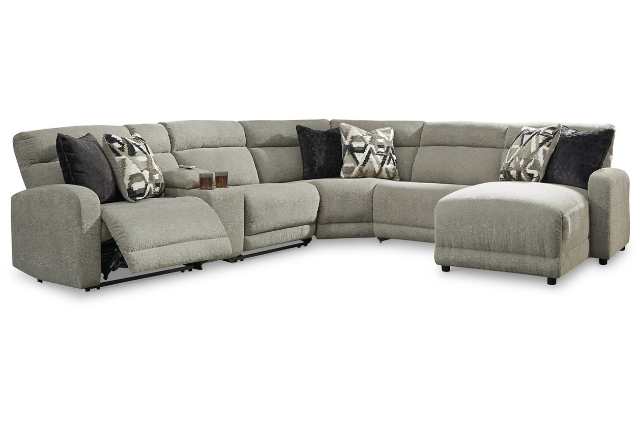 Colleyville Stone 6-Piece Power Reclining Sectional with Chaise from Ashley - Luna Furniture