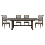 Sarasota Driftwood Brown 5-Piece 102" Extendable Dining Set from Homelegance - Luna Furniture