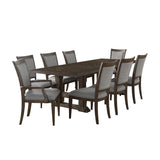 Sarasota Driftwood Brown 9-Piece 102" Extendable Dining Set from Homelegance - Luna Furniture