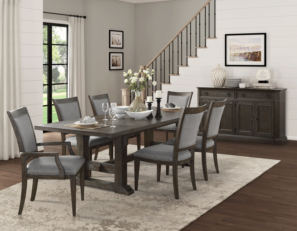 Sarasota Driftwood Brown 5-Piece 102" Extendable Dining Set from Homelegance - Luna Furniture